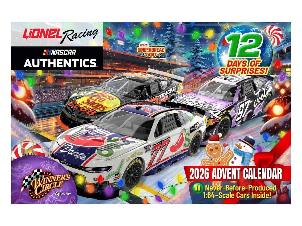 2026 Lionel Racing Advent Calendar w/ 12 1:64 Diecast *PREORDER*