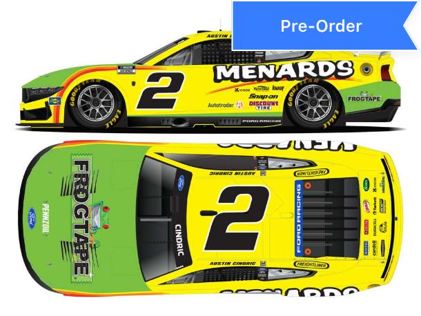 Austin Cindric 2026 Menards / Frogtape 1:24 Diecast *PREORDER*