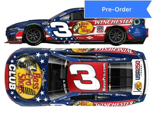 Austin Dillon 2026 Bass Pro Shops / Winchester Patriotic 1:64 Diecast *PREORDER*