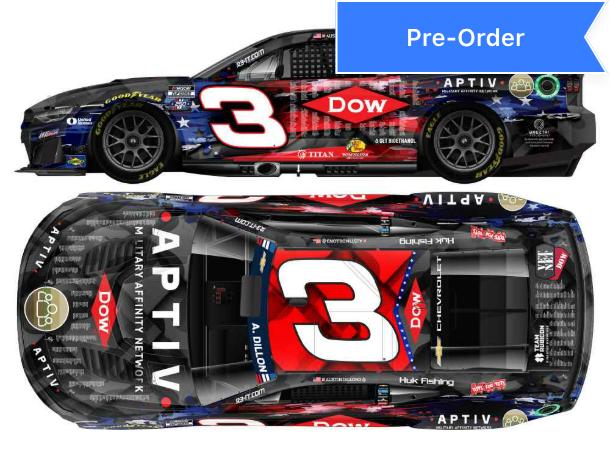 Austin Dillon 2026 Dow Salute to Veterans 1:24 Diecast *PREORDER*