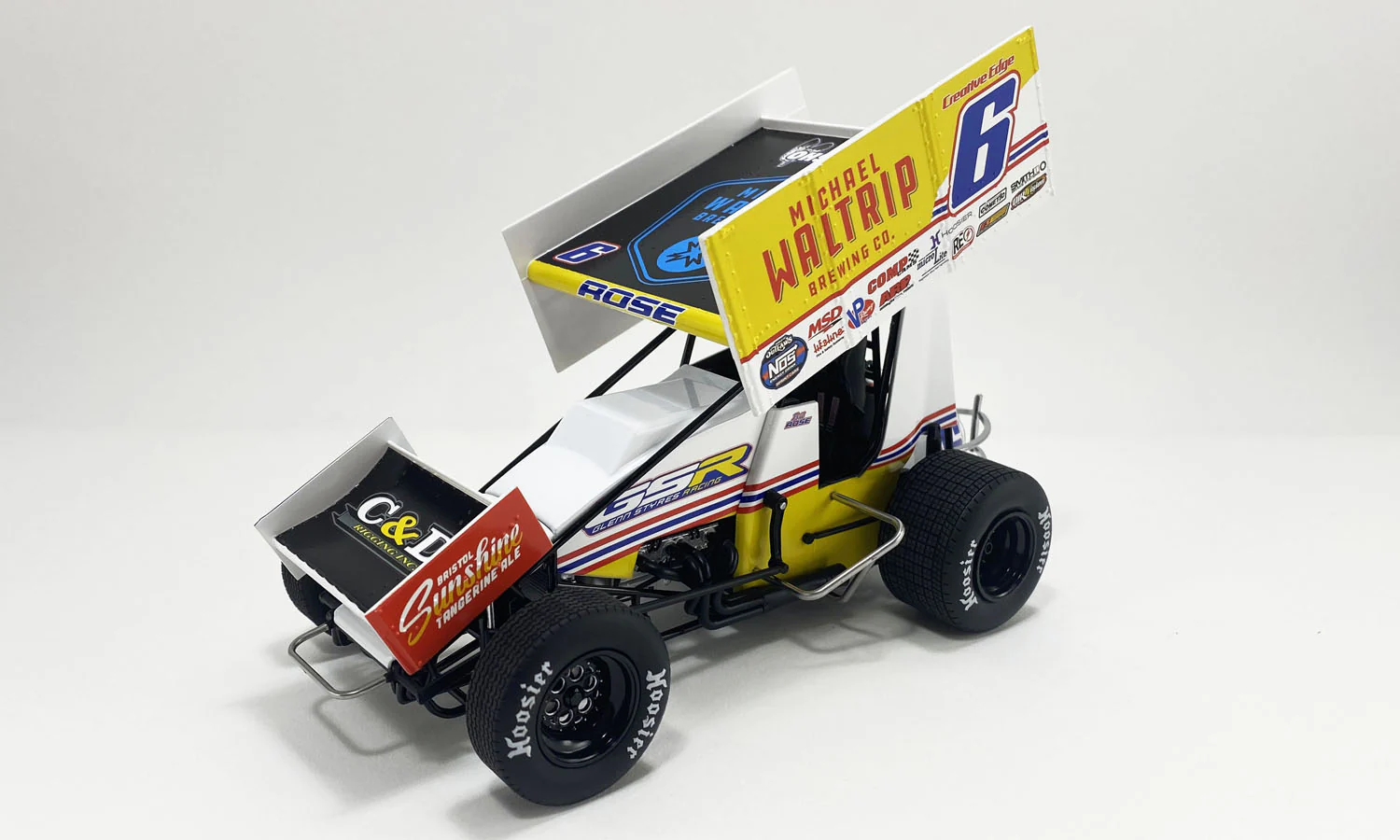 Bill Rose 2024 Michael Waltrip Brewing Co. GSR Sprint Car 1:18 Diecast
