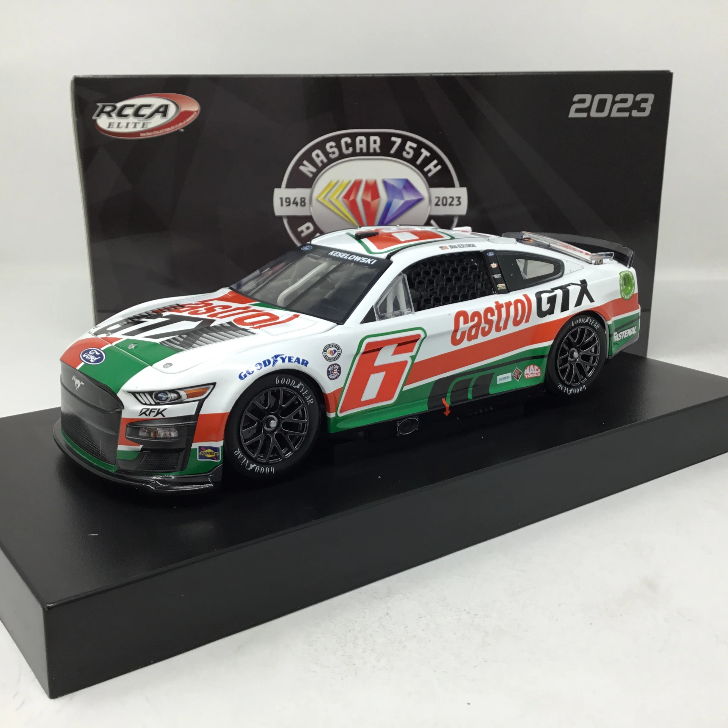 Brad Keselowski 2023 Castrol GTX Darlington Throwback Foil Number 1:24 Elite Diecast