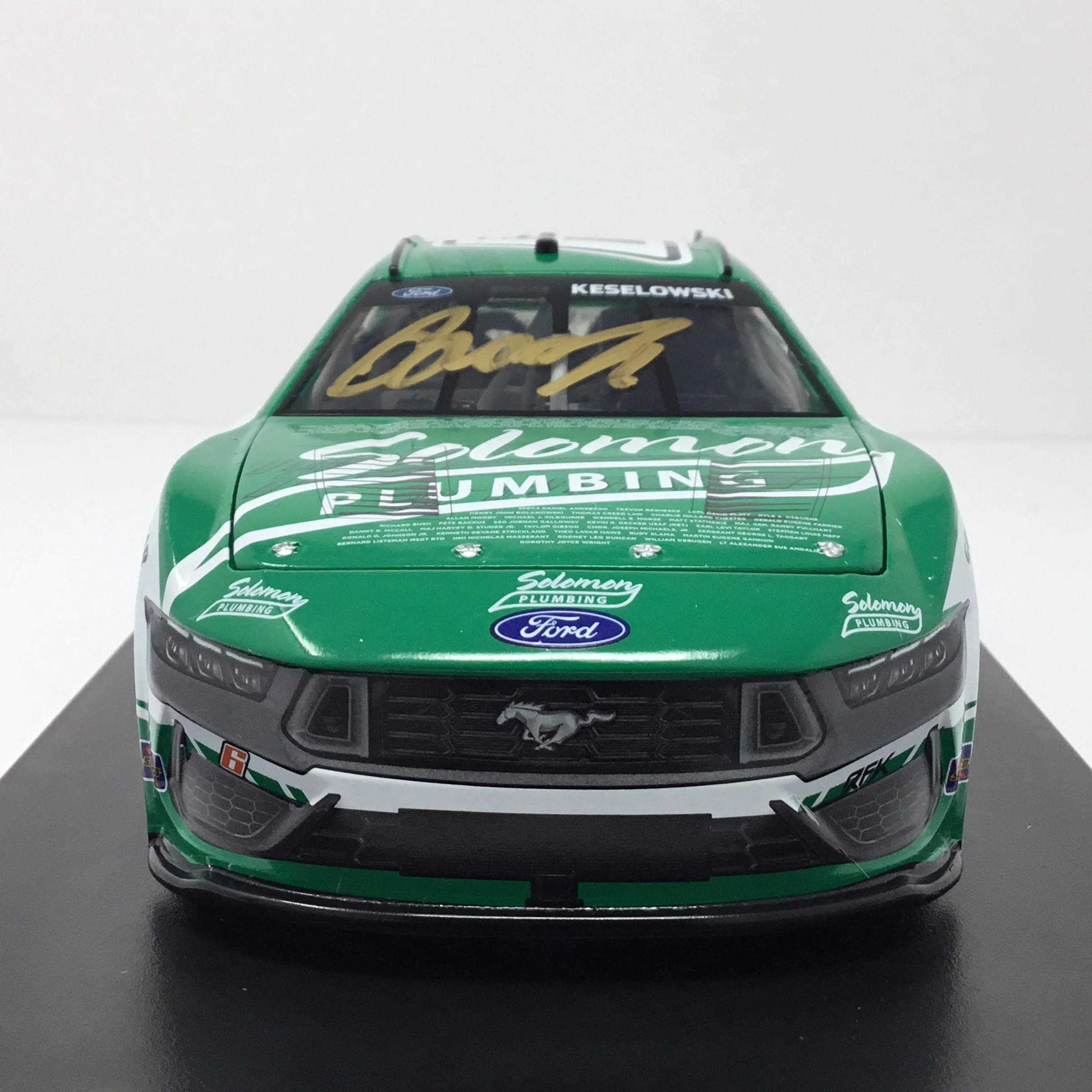 Brad Keselowski 2024 Solomon Plumbing Salute To Veterans Foil Number 1:24 Autographed Diecast - Image 3
