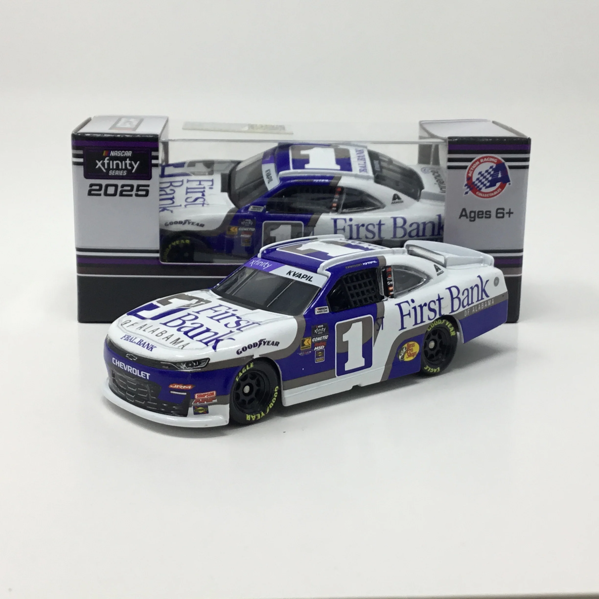 Carson Kvapil 2025 First Bank of Alabama 1:64 Diecast