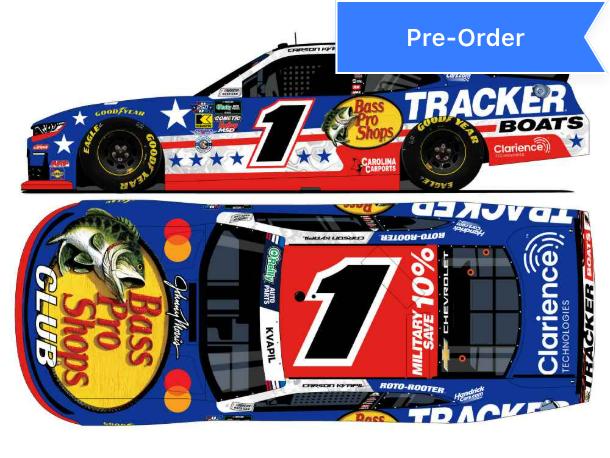 Carson Kvapil 2026 Bass Pro Shops / Tracker Boats Patriotic 1:24 Diecast *PREORDER*