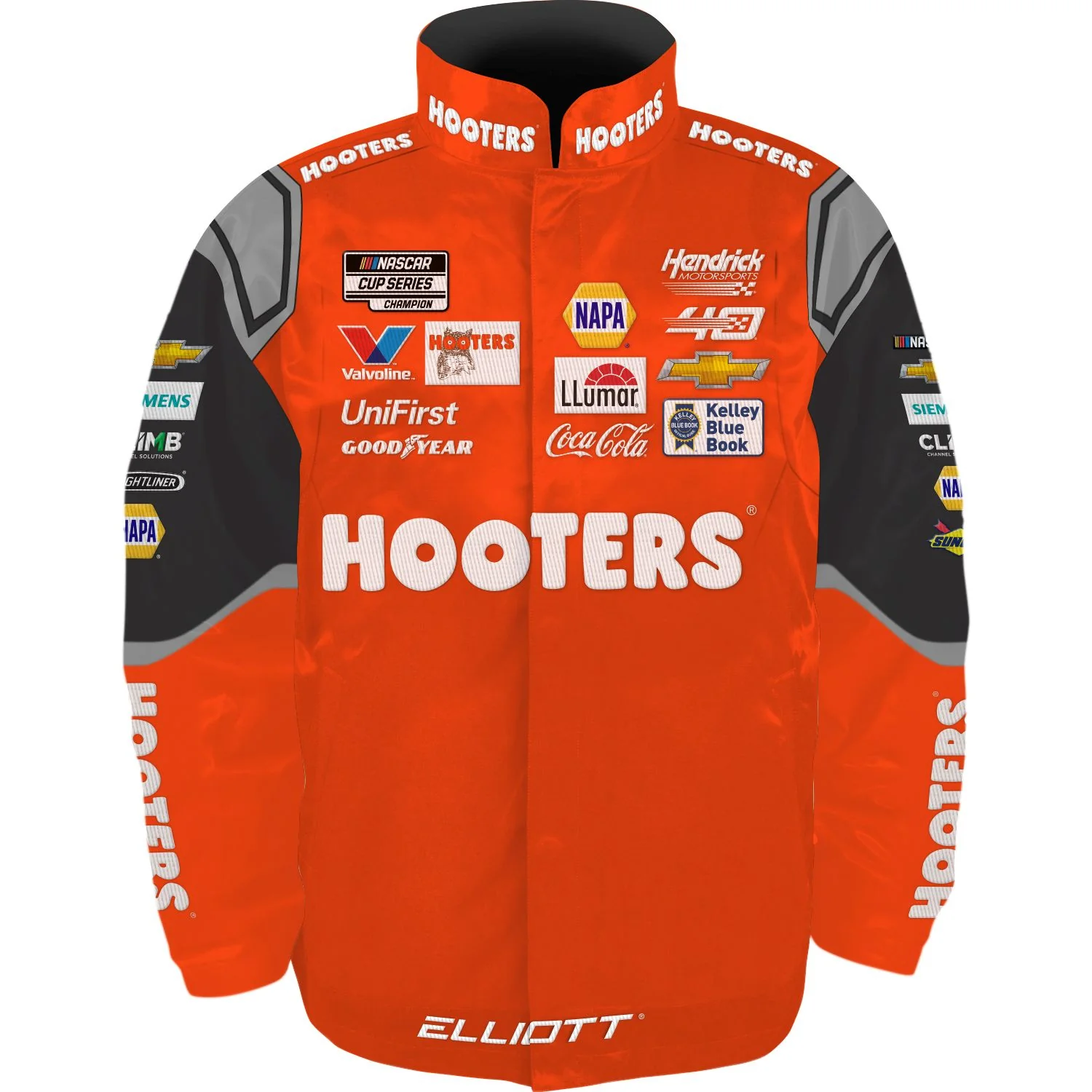 Chase Elliott 2024 Hooters Adult Nylon Uniform Jacket - Image 2