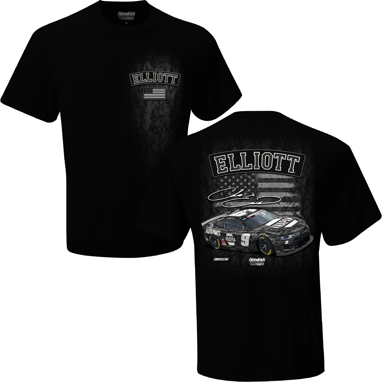 Chase Elliott 2024 NAPA Patriotic Camo T-Shirt