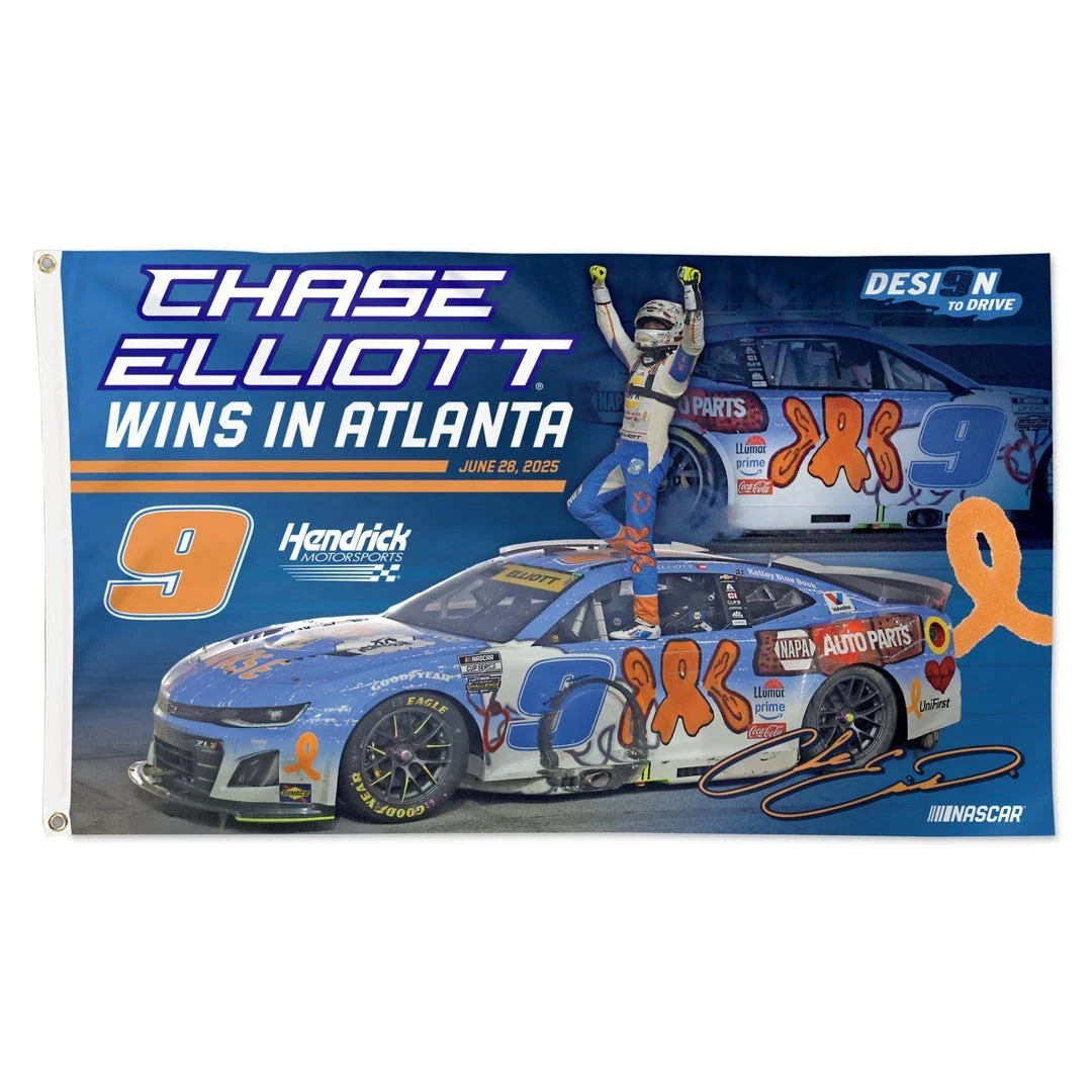 Chase Elliott Atlanta Win Flag Deluxe 3' X 5'