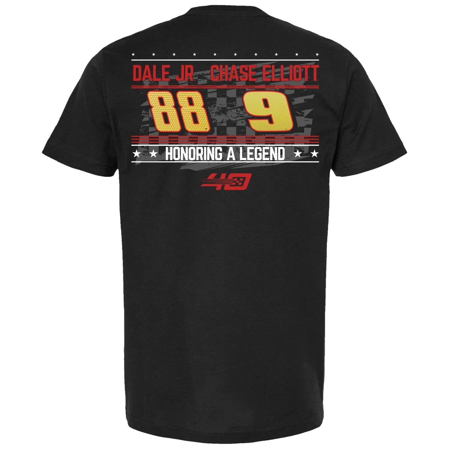 Chase Elliott / Dale Earnhardt Jr. 2024 "Honoring a Legend" Darlington Throwback T-Shirt - Image 3
