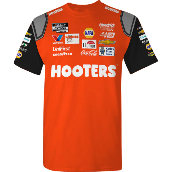 Chase Elliott Hooters Sublimated Uniform Pit Crew T-Shirt - Image 2