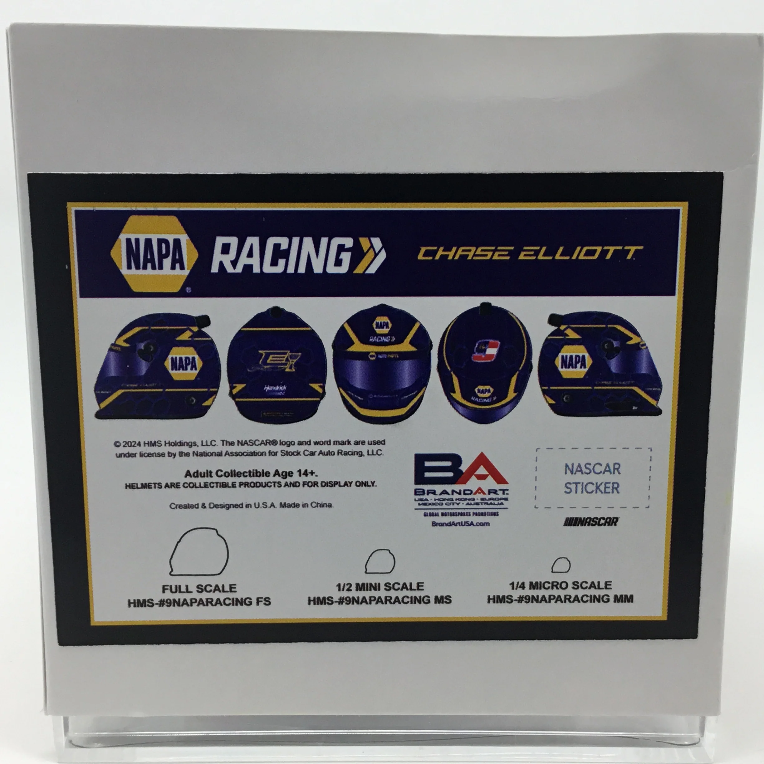 Chase Elliott NAPA 1:4 Scale Replica Helmet - Image 6
