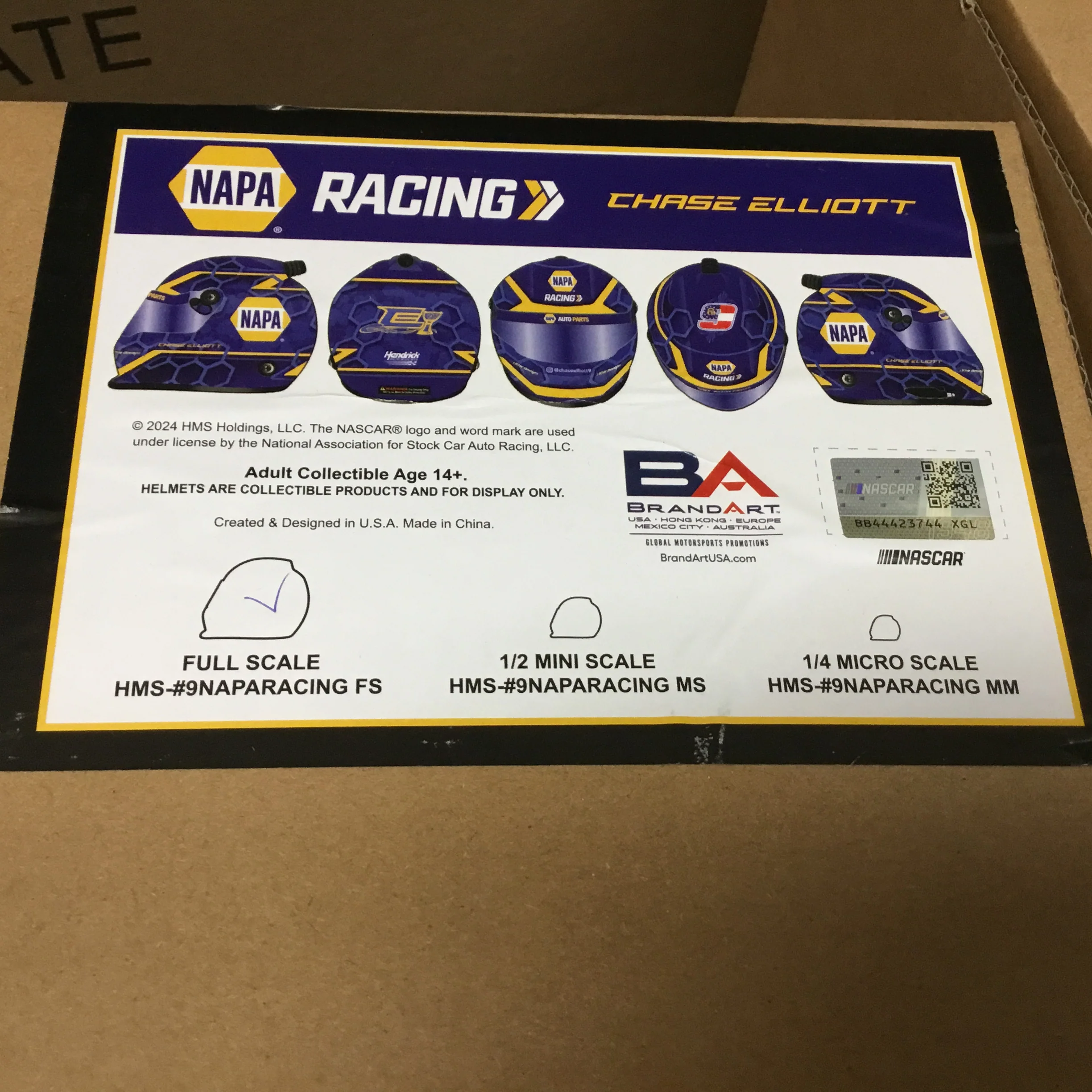 Chase Elliott NAPA Full Size Replica Helmet - Image 6