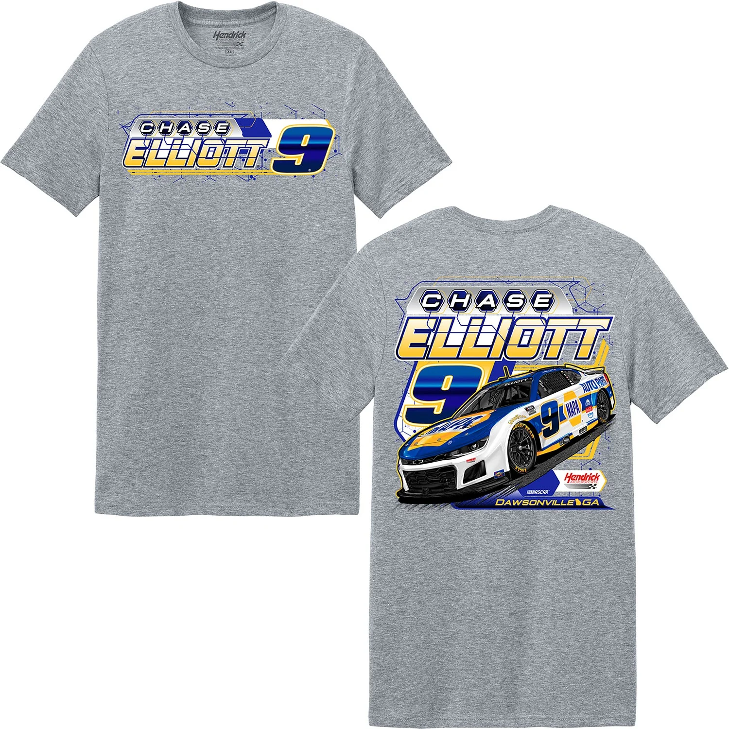 Chase Elliott NAPA Quick 2-Spot T-Shirt Gray