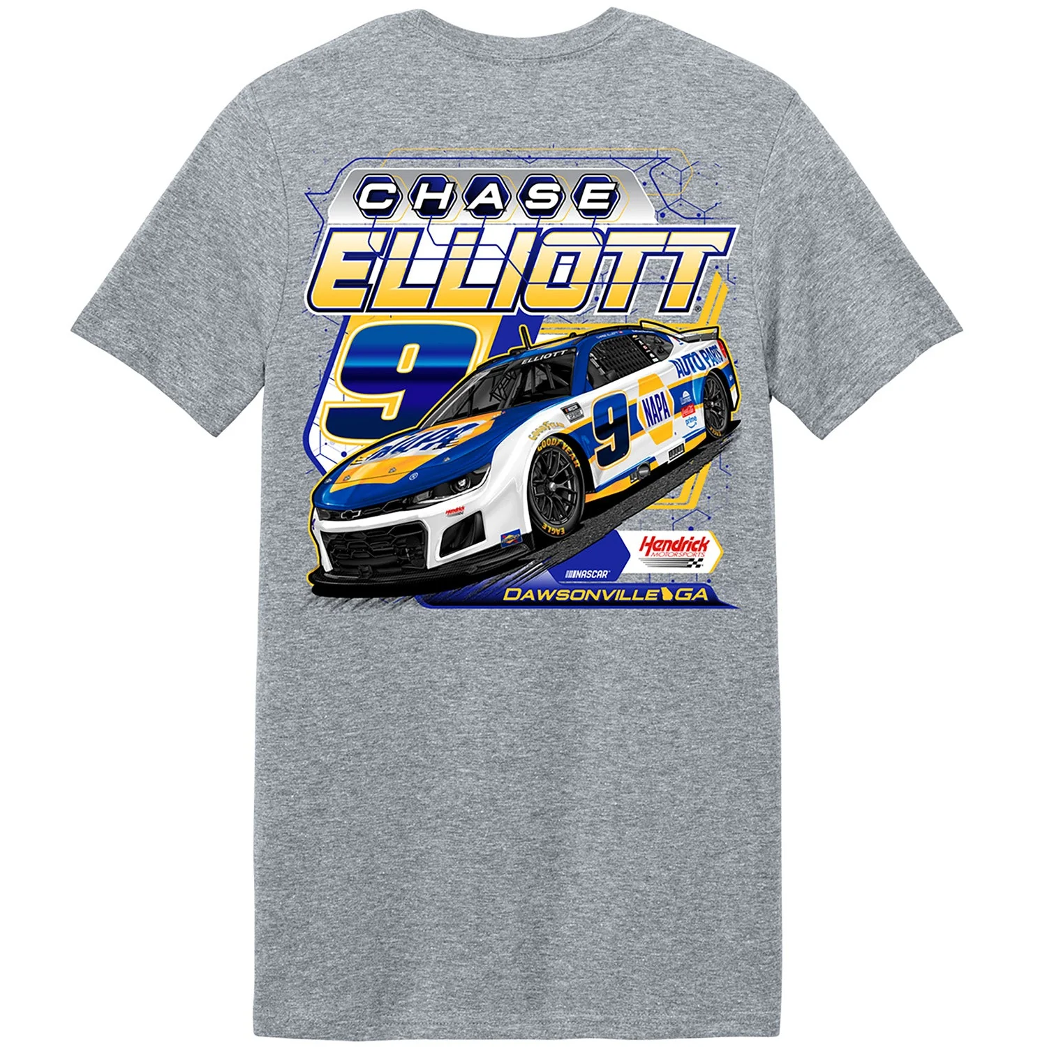 Chase Elliott NAPA Quick 2-Spot T-Shirt Gray - Image 3