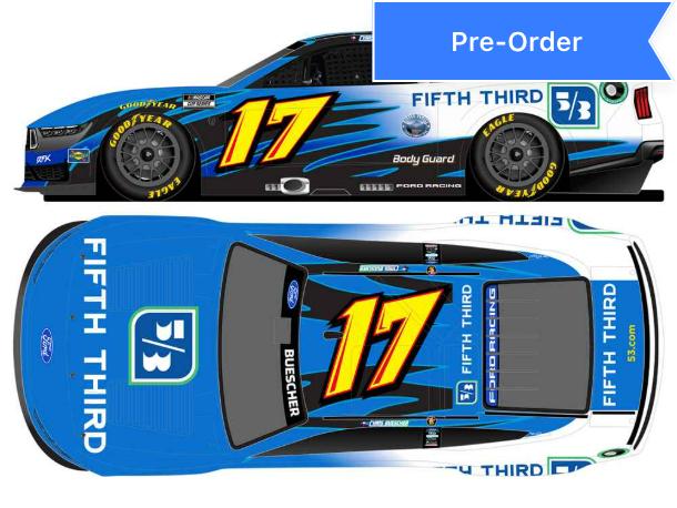 Chris Buescher 2026 Fifth Third Bank Throwback 1:24 Diecast *PREORDER*