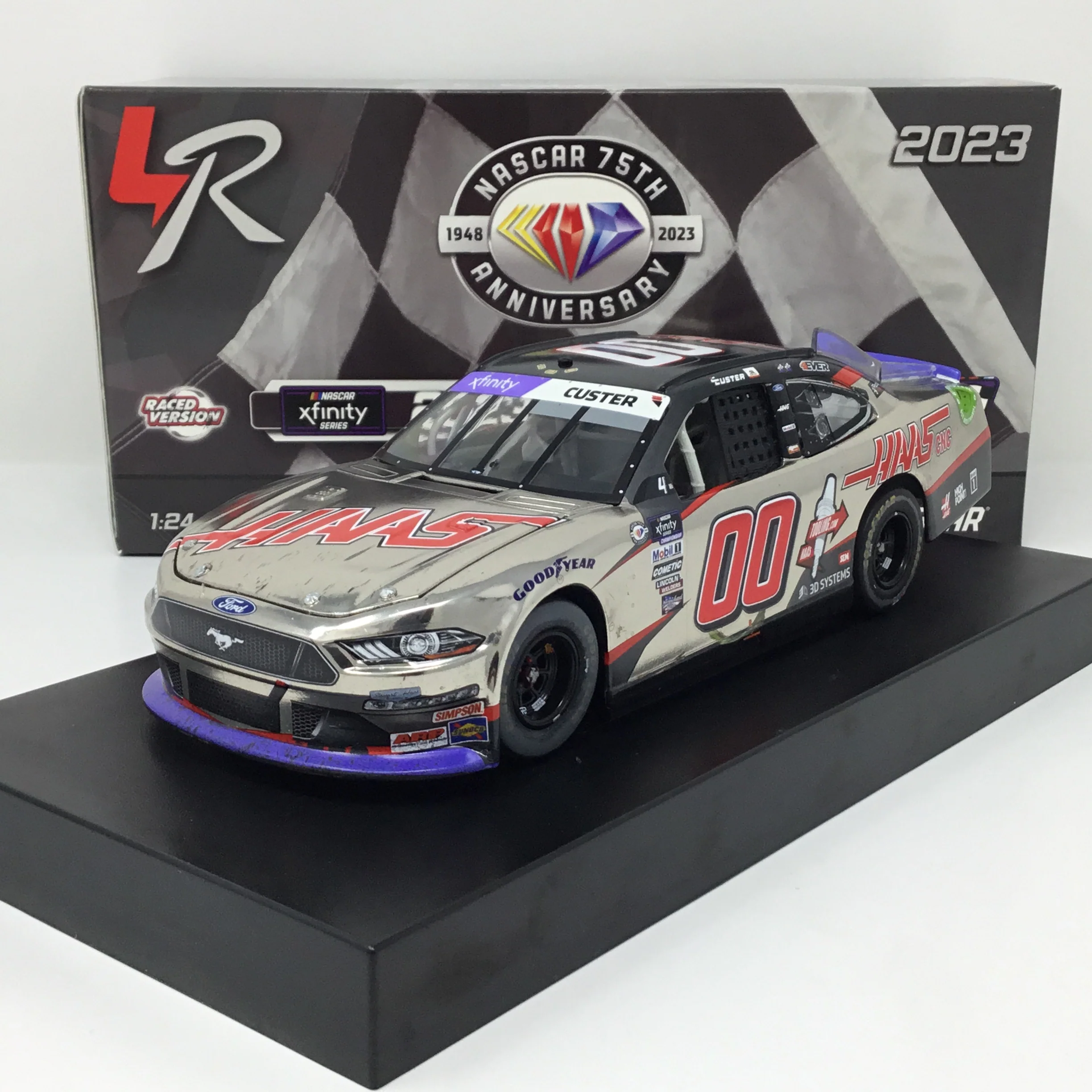 Cole Custer 2023 Haas Automation Phoenix Raced Win Foil Number 1:24 Color Chrome Diecast