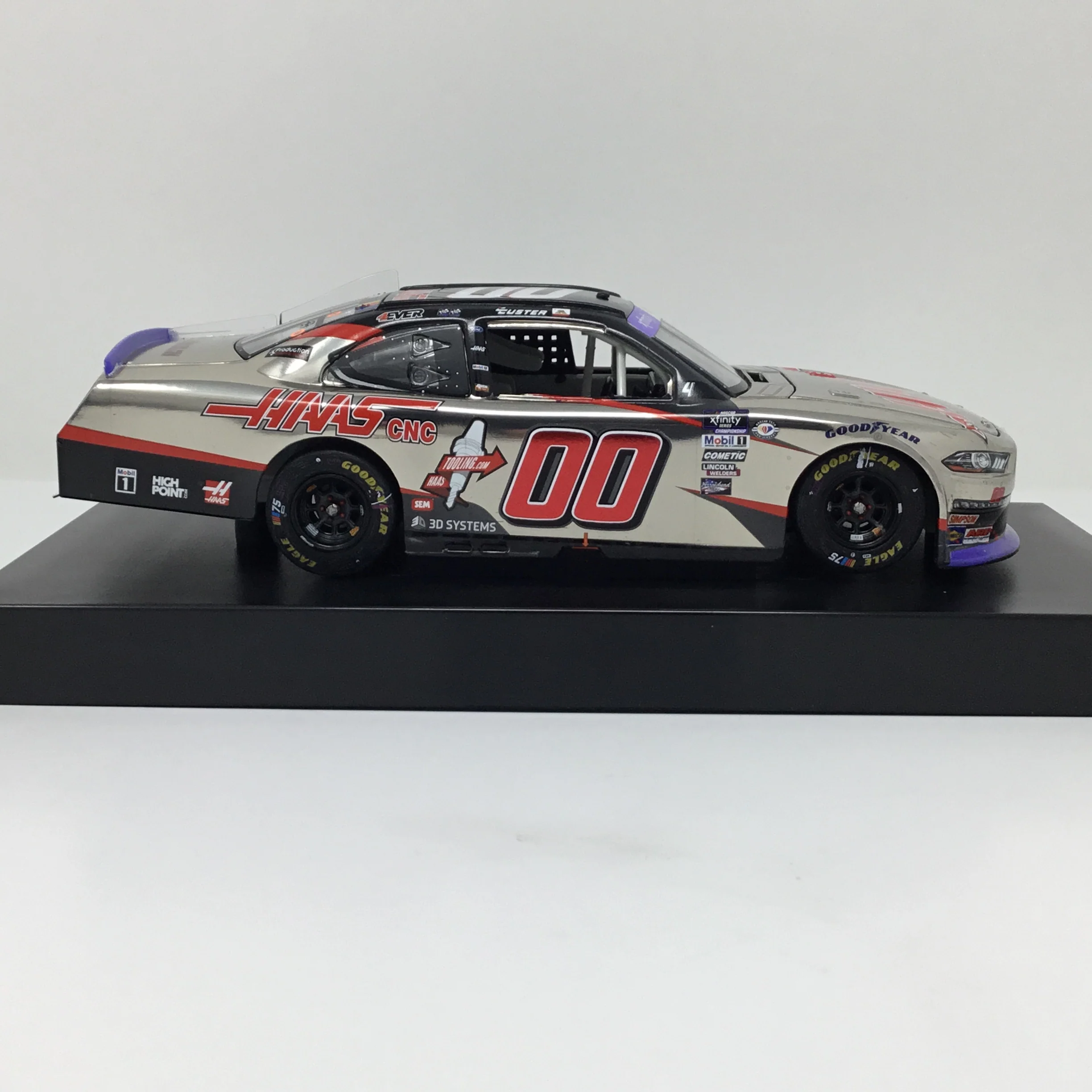 Cole Custer 2023 Haas Automation Phoenix Raced Win Foil Number 1:24 Color Chrome Diecast - Image 4