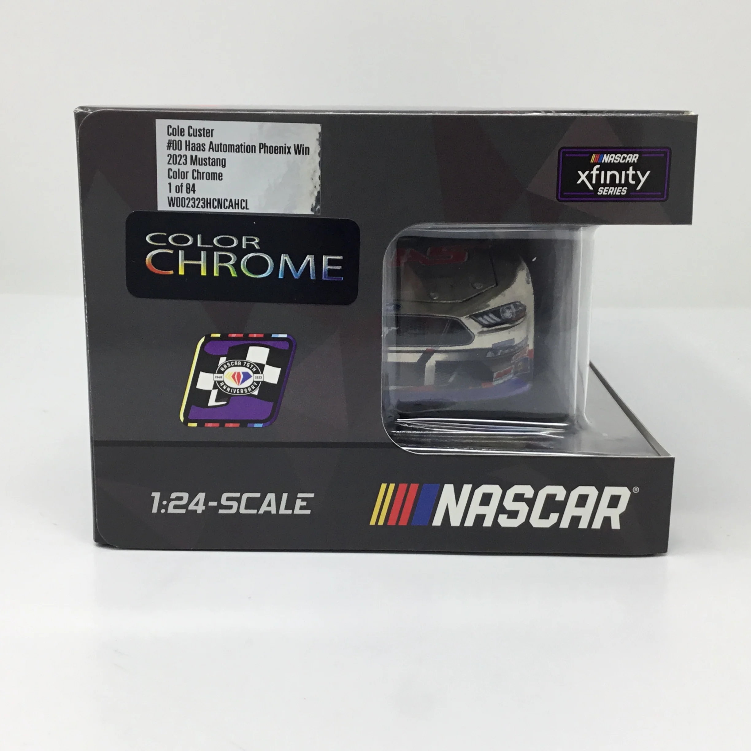 Cole Custer 2023 Haas Automation Phoenix Raced Win Foil Number 1:24 Color Chrome Diecast - Image 6