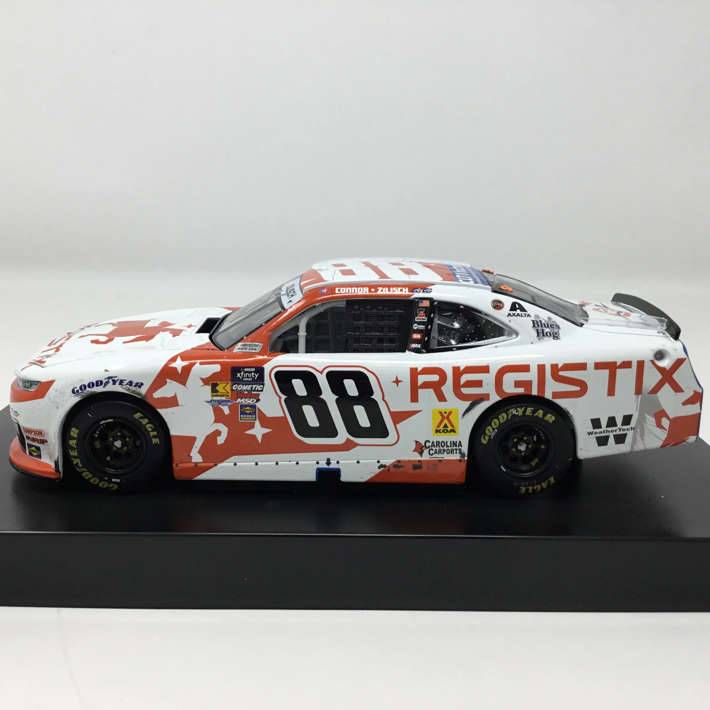 Connor Zilisch 2025 Registix Pocono Race Win Foil Number Dual Autographed 1:24 Diecast - Image 2