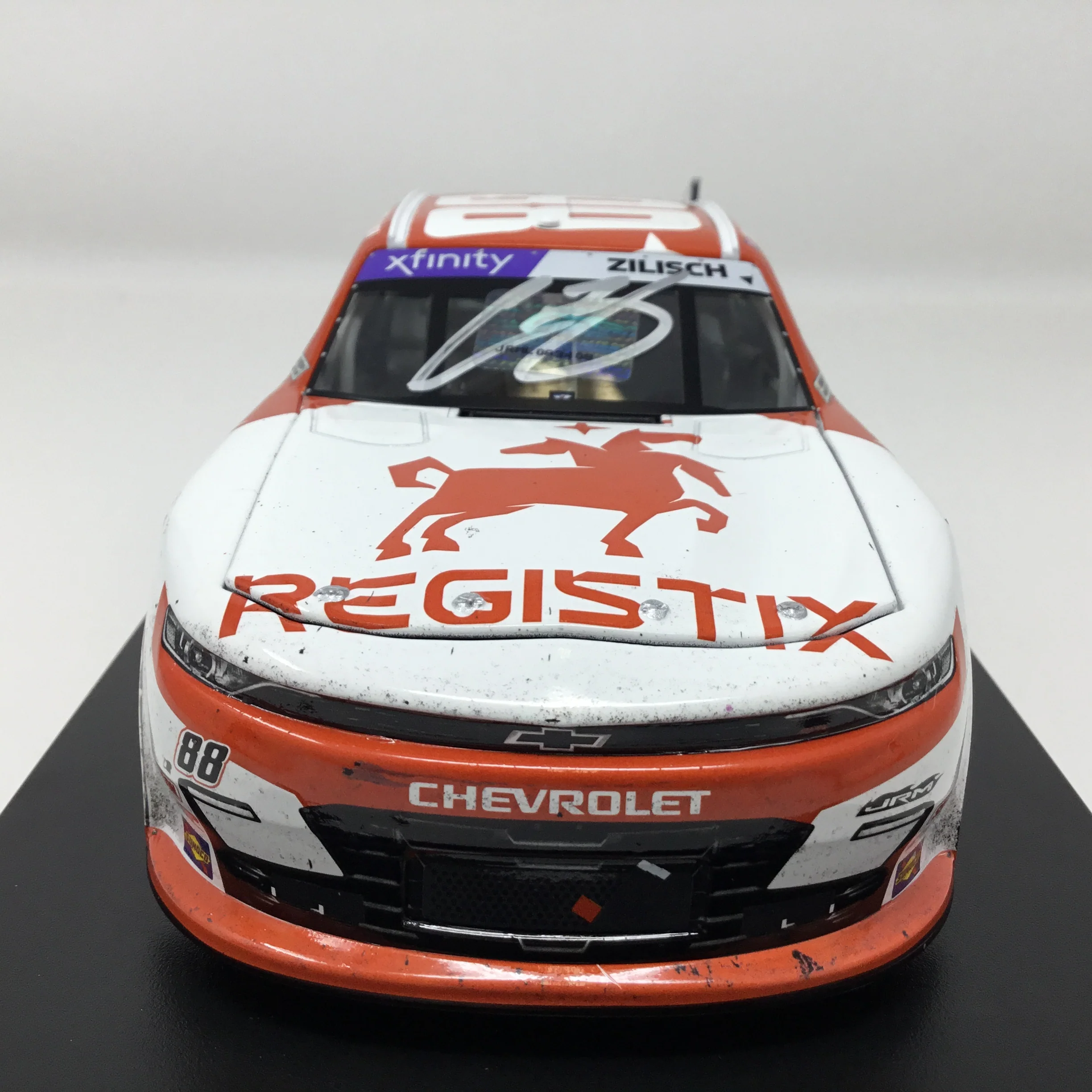 Connor Zilisch 2025 Registix Pocono Race Win Foil Number Dual Autographed 1:24 Diecast - Image 3