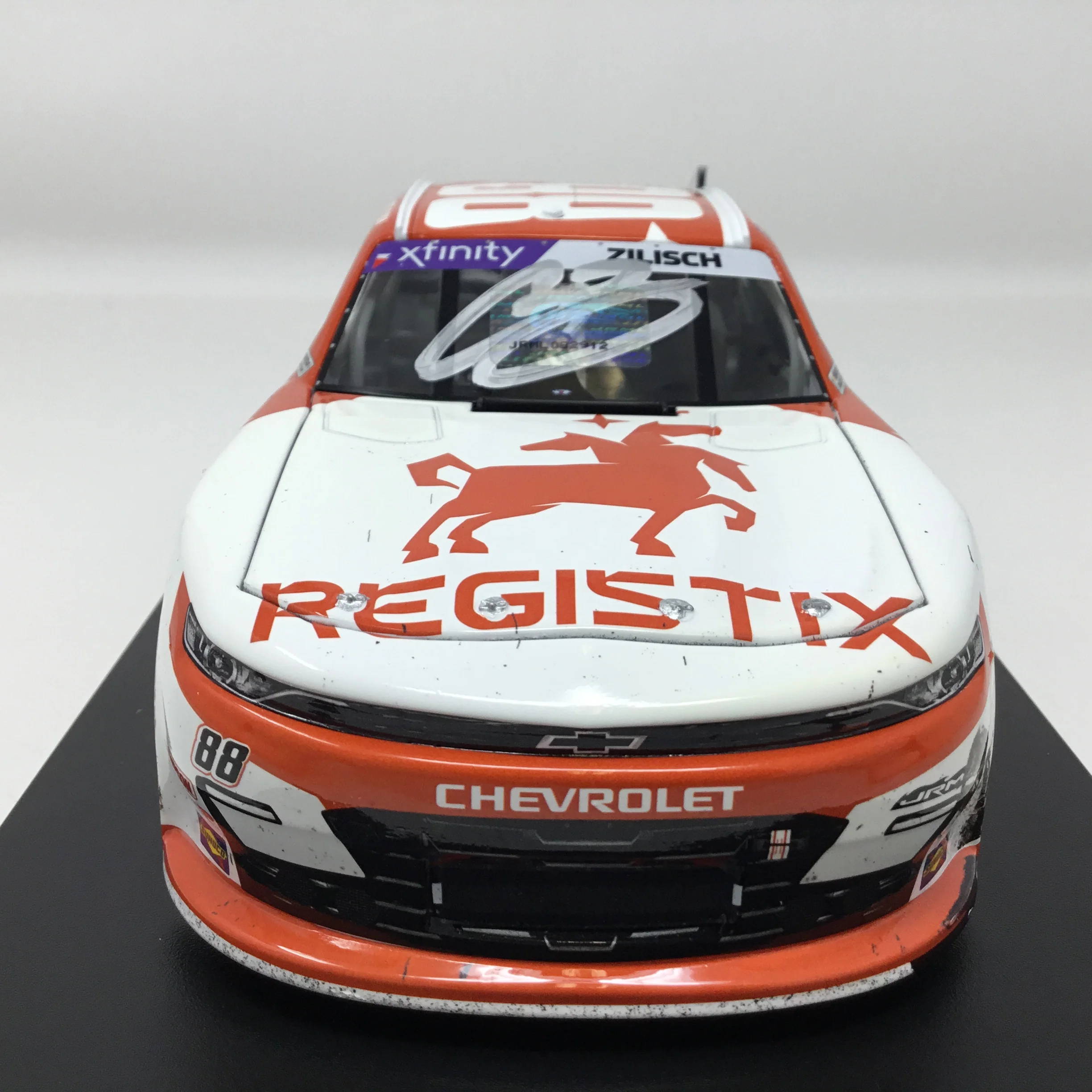 Connor Zilisch 2025 Registix Watkins Glen Race Win Foil Number Autographed 1:24 Diecast - Image 4