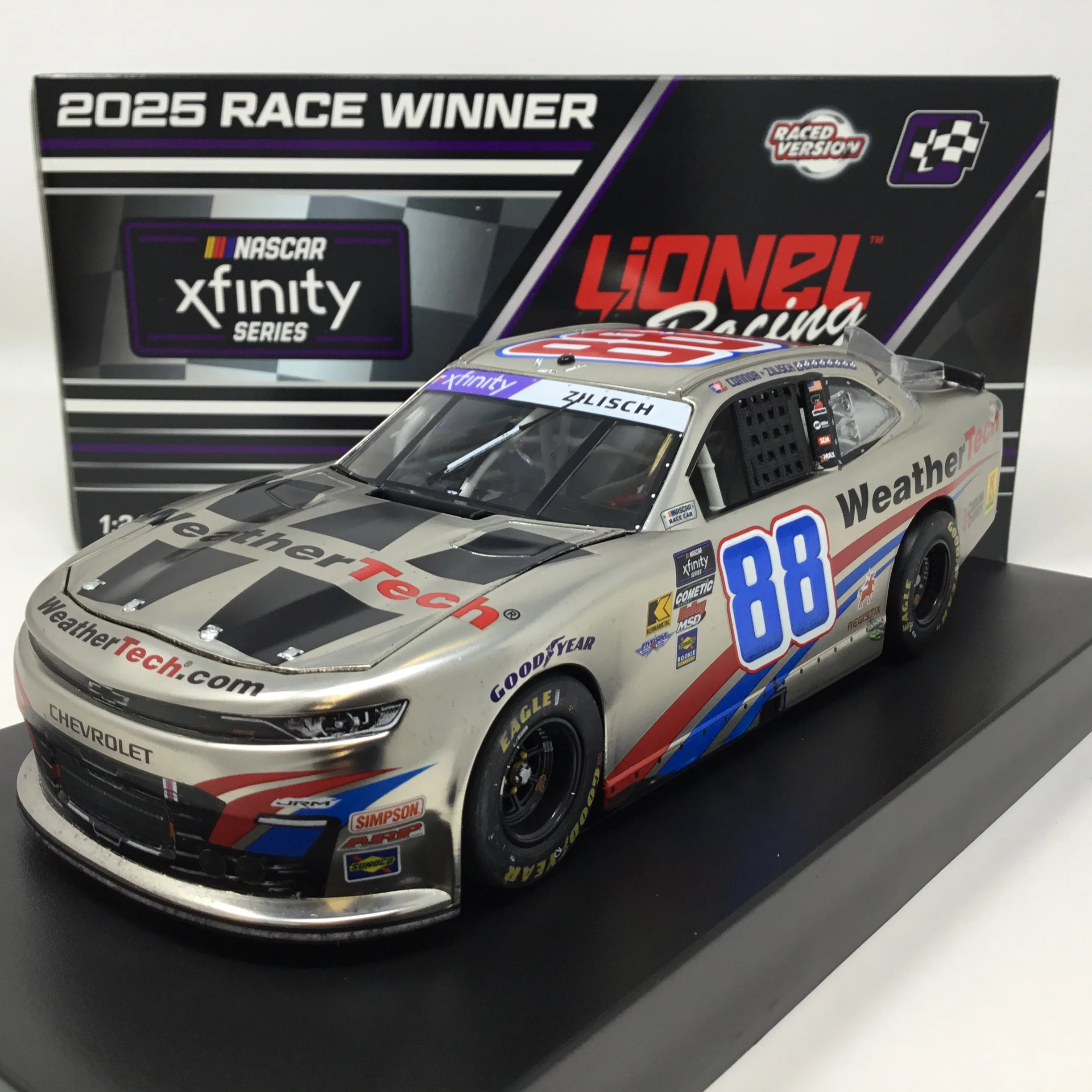 Connor Zilisch 2025 WeatherTech Portland Race Win Foil Number Color Chrome 1:24 Diecast