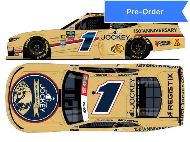 Connor Zilisch 2026 Jockey 150th Anniversary Foil Number NOAPS 1:64 Diecast *PREORDER*
