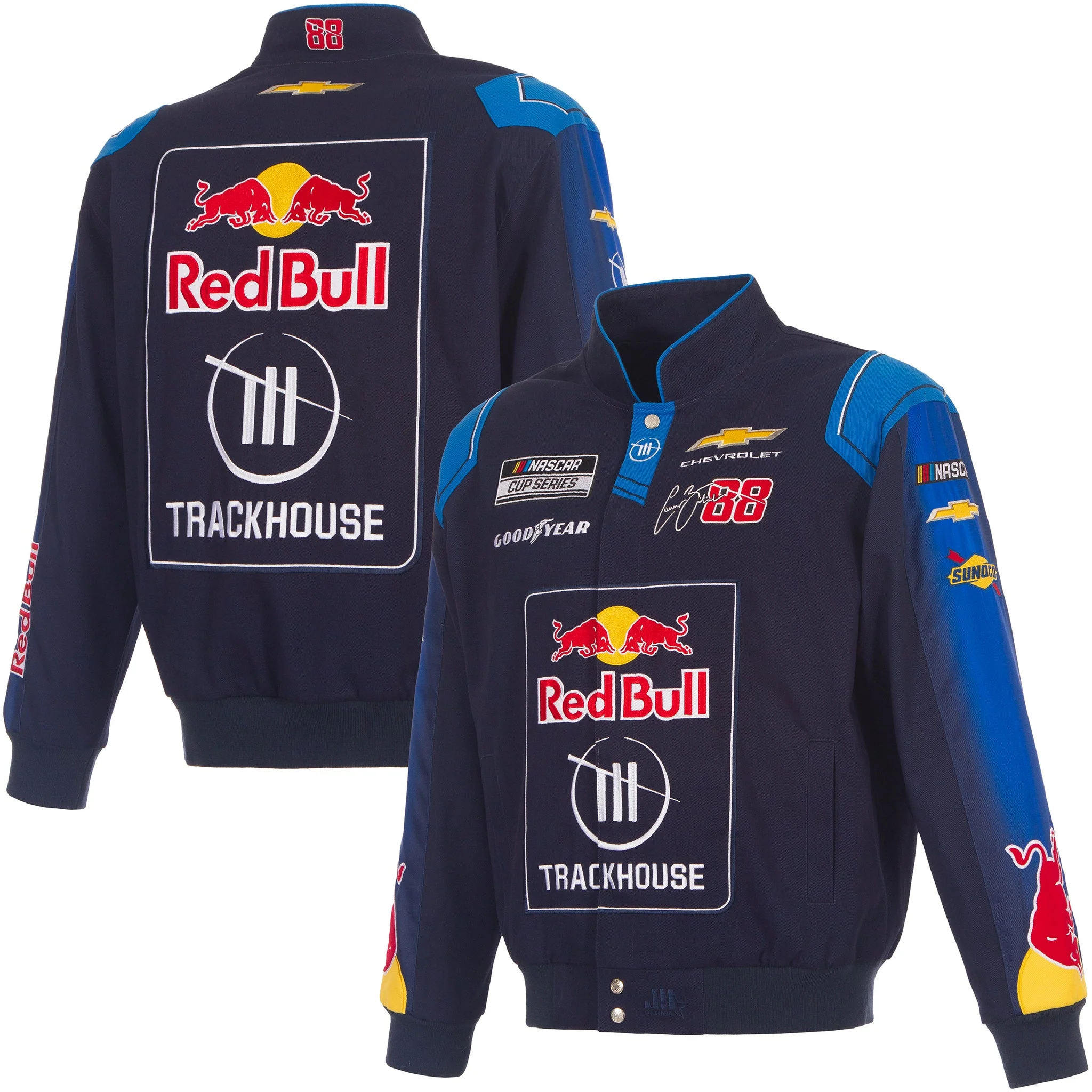 Connor Zilisch 2026 Trackhouse Red Bull Full-Snap Twill Racing Jacket