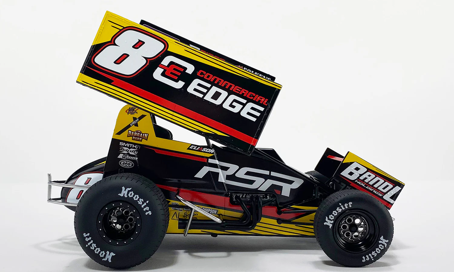 Corey Eliason 2024 Commercial Edge RSR Sprint Car 1:18 Diecast - Image 3