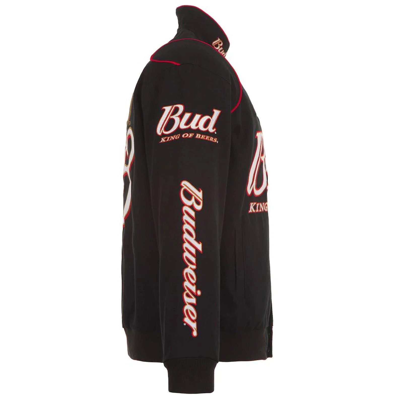 Dale Earnhardt Jr. Bud Black Cotton Full-Snap Jacket - Image 5