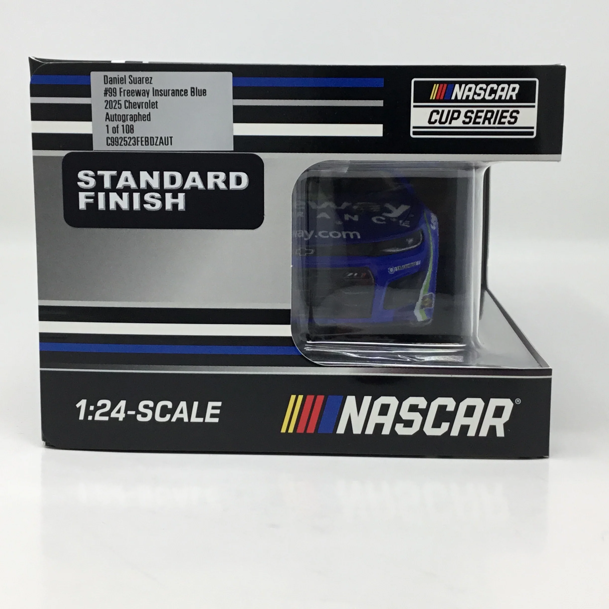 Daniel Suarez 2025 Freeway Insurance Blue Foil Number 1:24 Autographed Diecast - Image 6
