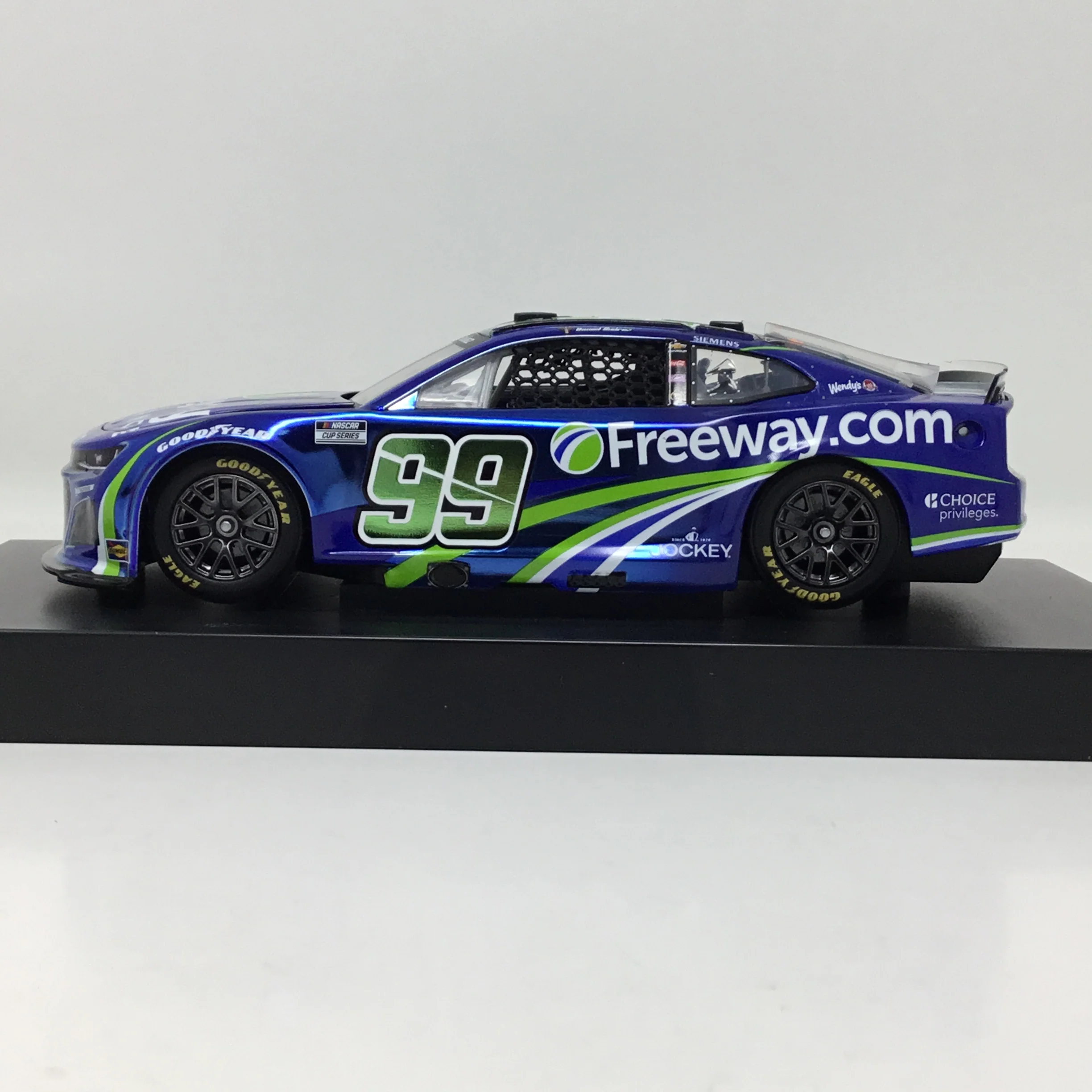 Daniel Suarez 2025 Freeway Insurance Blue Foil Number 1:24 Color Chrome Diecast - Image 2