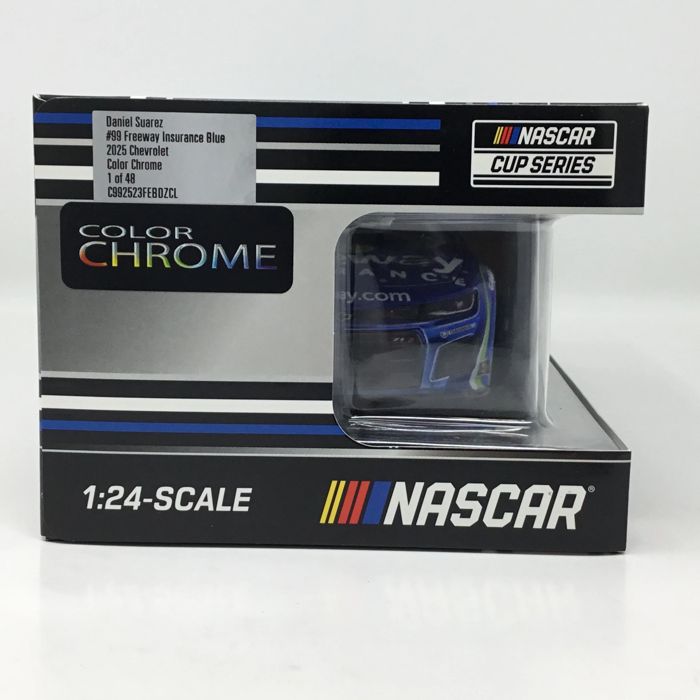 Daniel Suarez 2025 Freeway Insurance Blue Foil Number 1:24 Color Chrome Diecast - Image 6