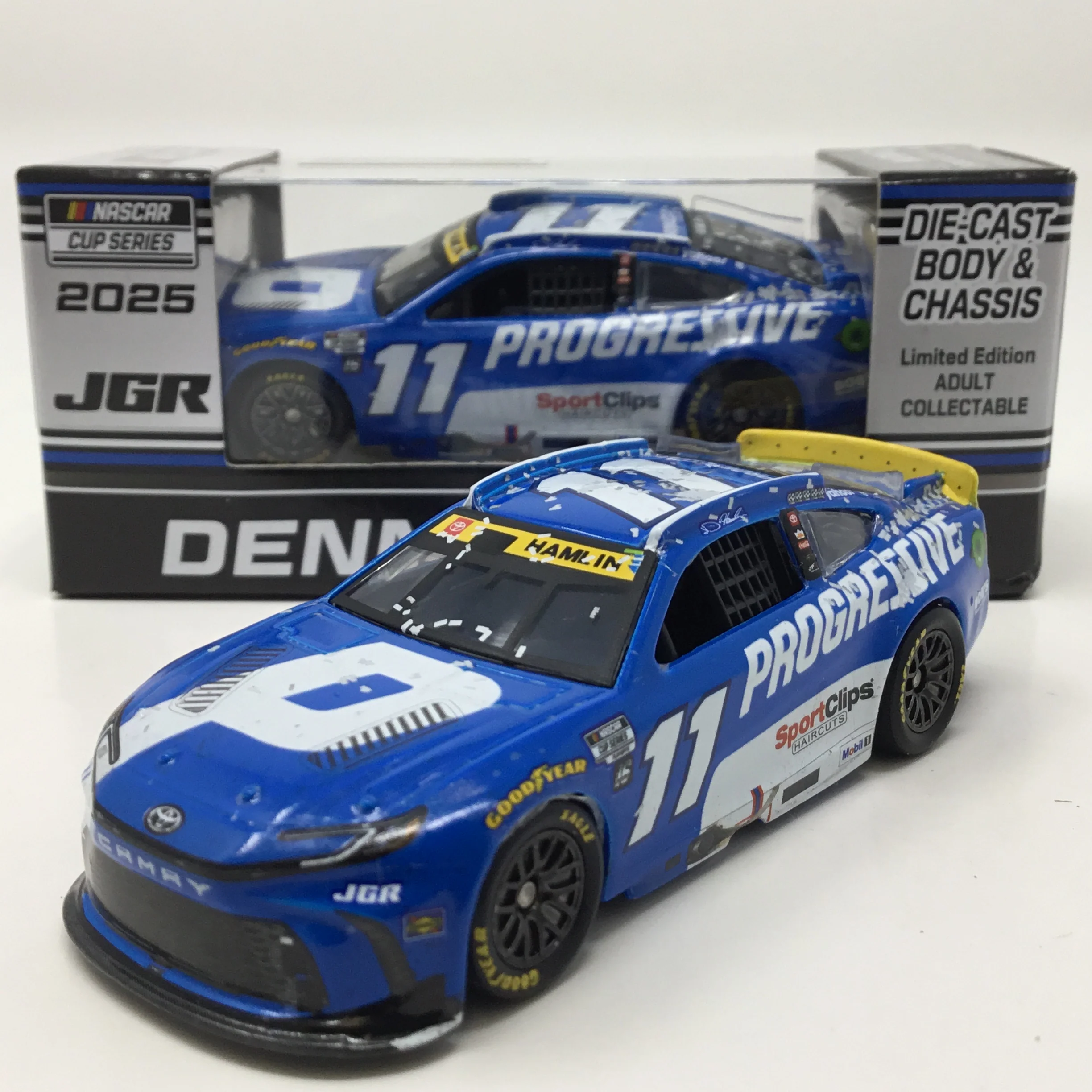 Denny Hamlin 2025 Progressive WWT Raceway Race Win 1:64 Diecast - Image 2
