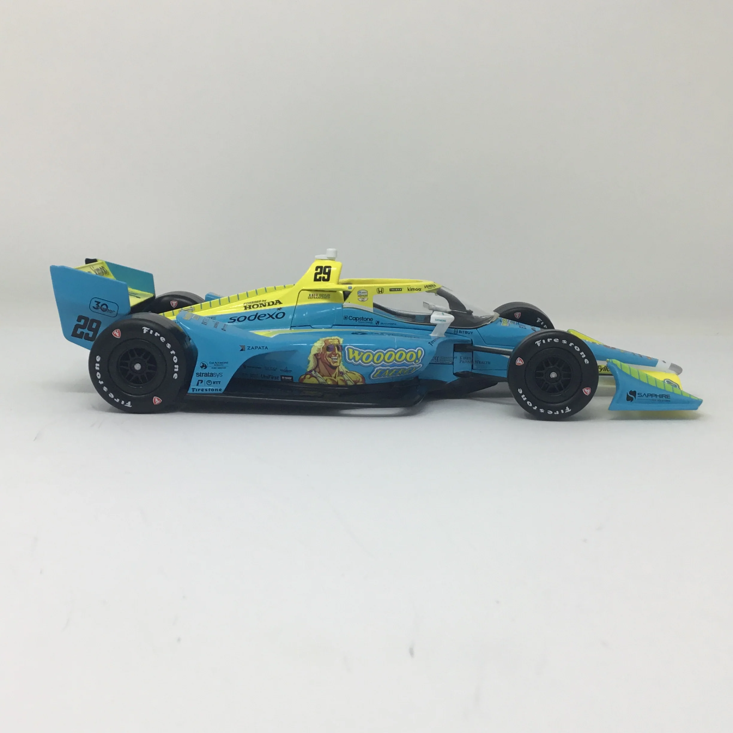 Devlin DeFrancesco 2023 WOOOOO Energy / Andretti Steinbrenner Autosport 1:18 Diecast - Image 4