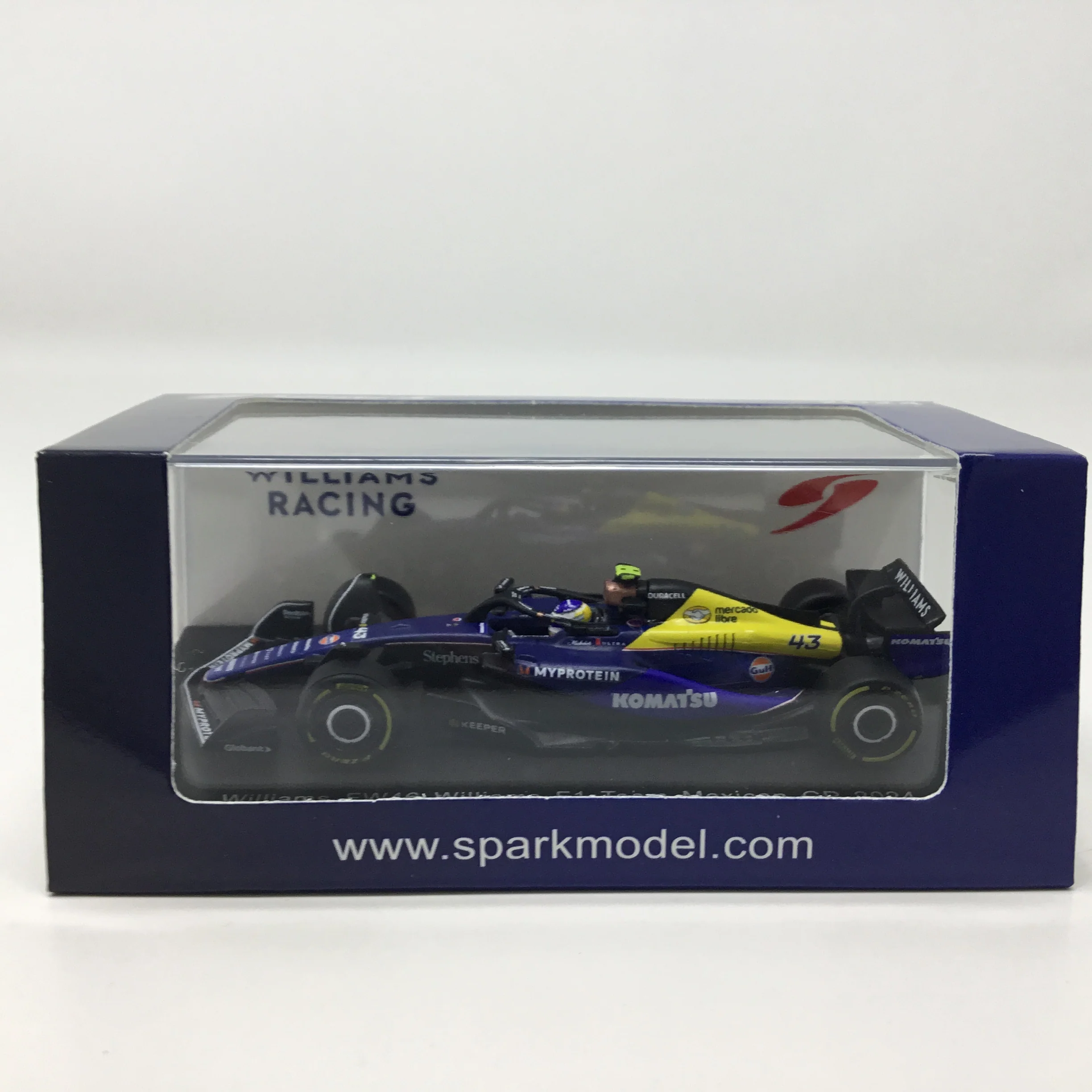 Franco Colapinto Williams FW46 2024 Mexican GP Spark F1 1:64 Diecast