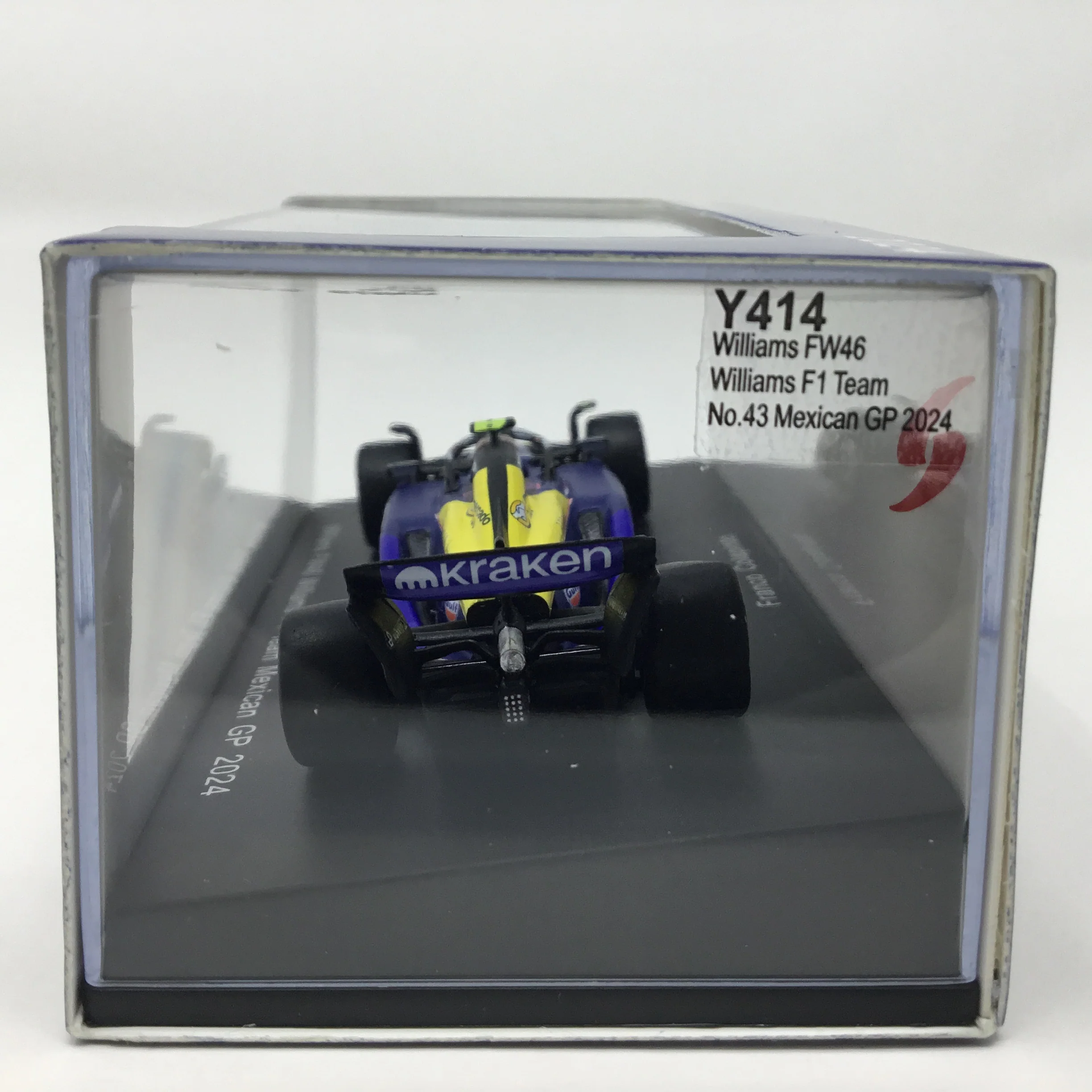 Franco Colapinto Williams FW46 2024 Mexican GP Spark F1 1:64 Diecast - Image 3