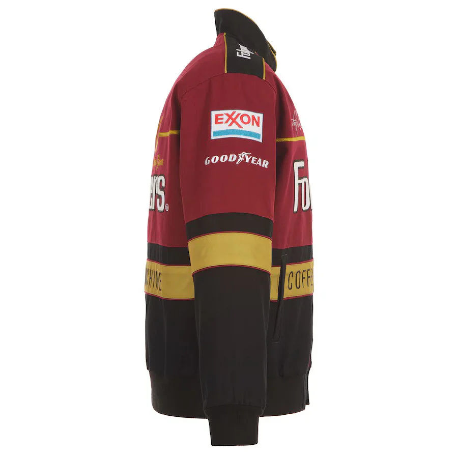 Tim Richmond 2024 Folgers Burgundy-Black Uniform Full-Snap Jacket - Image 4