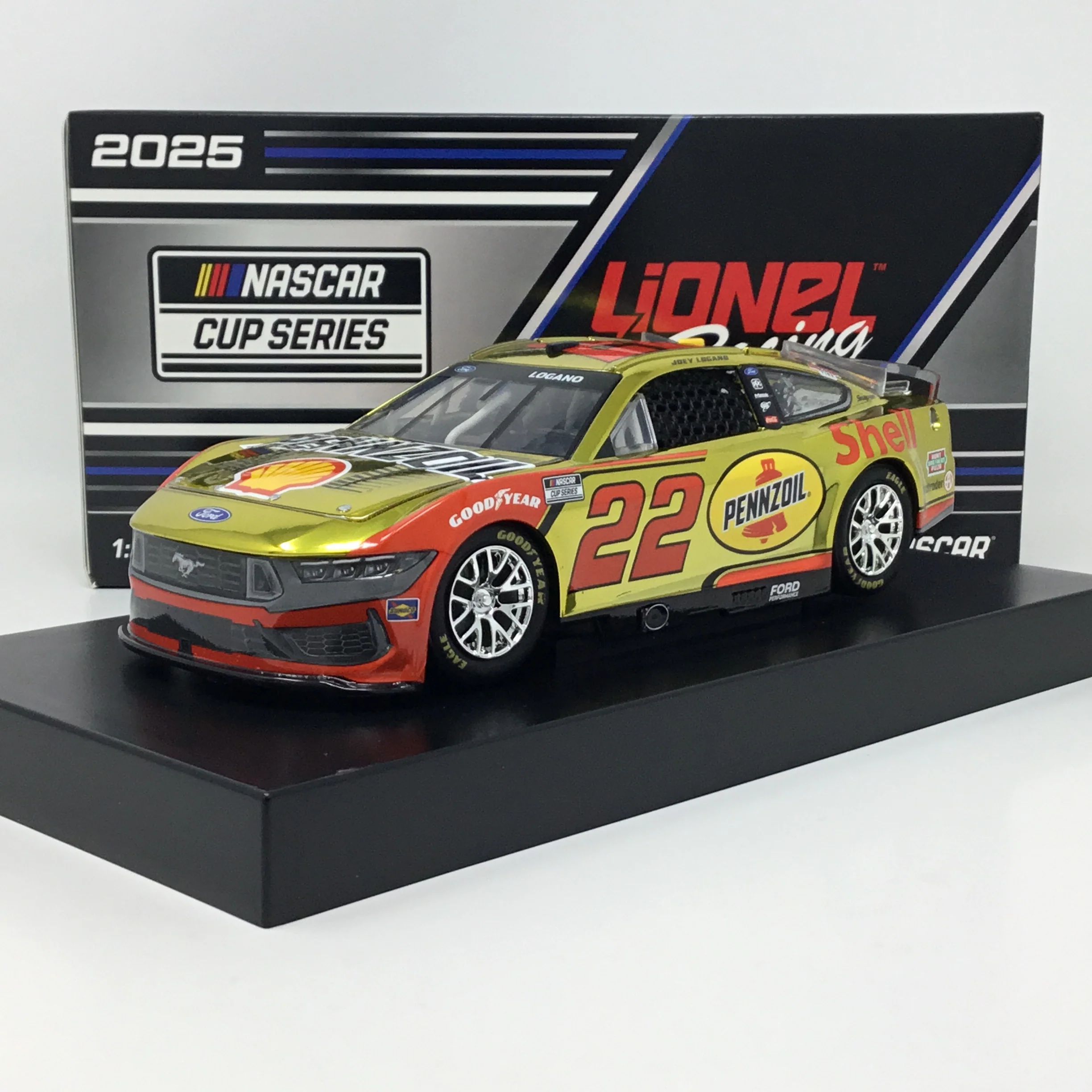 Joey Logano 2025 Shell-Pennzoil 1:24 Color Chrome Diecast