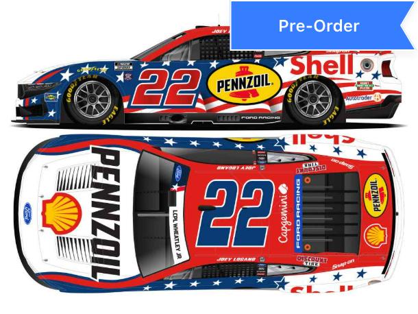 Joey Logano 2026 Shell-Pennzoil Stars and Stripes Foil Number 1:24 Diecast *PREORDER*