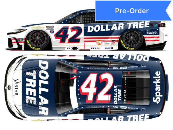 John Hunter Nemechek 2026 Dollar Tree Patriotic Foil Number 1:24 Diecast *PREORDER*
