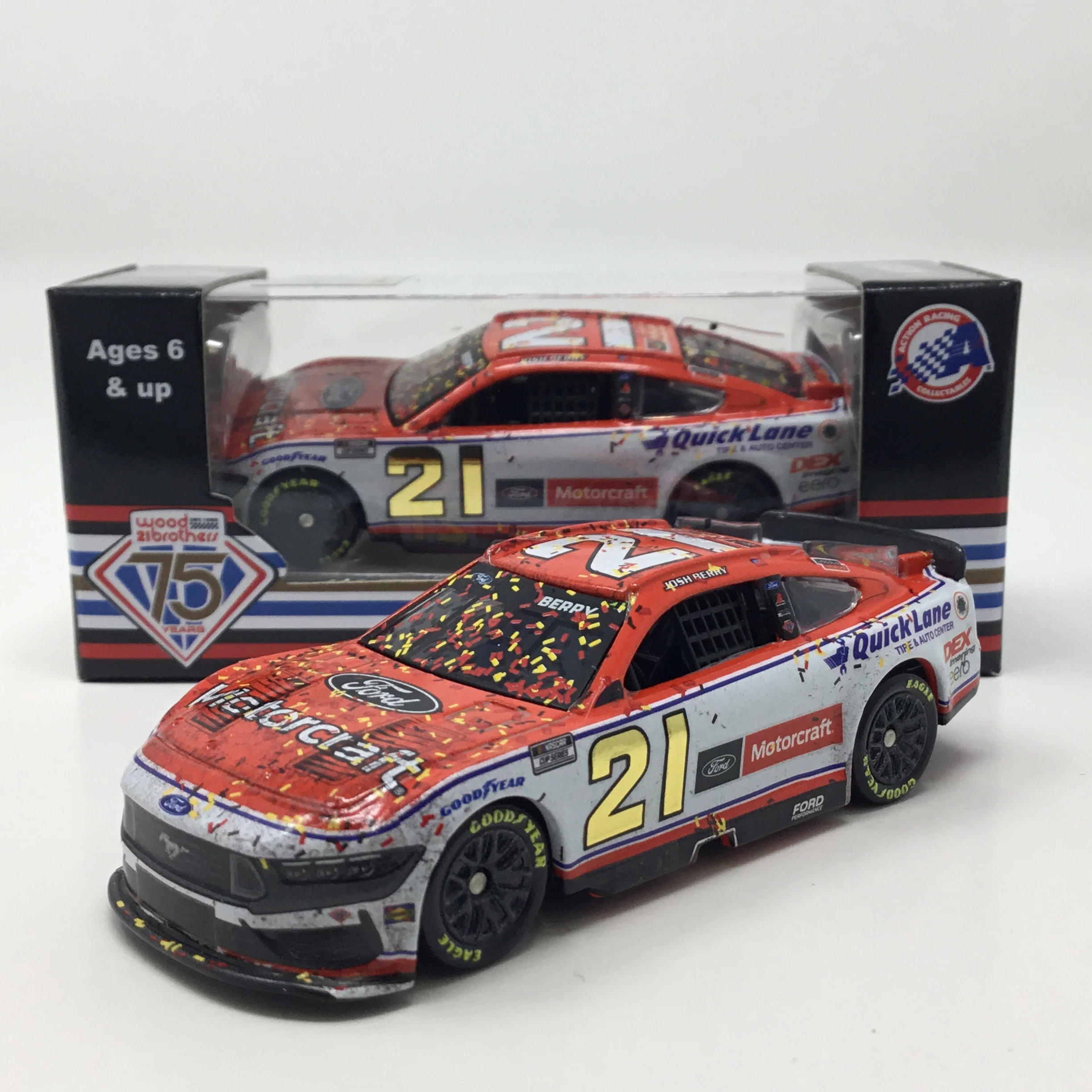 Josh Berry 2025 Motorcraft Las Vegas Race Win Foil Number 1:64 Diecast - Image 2