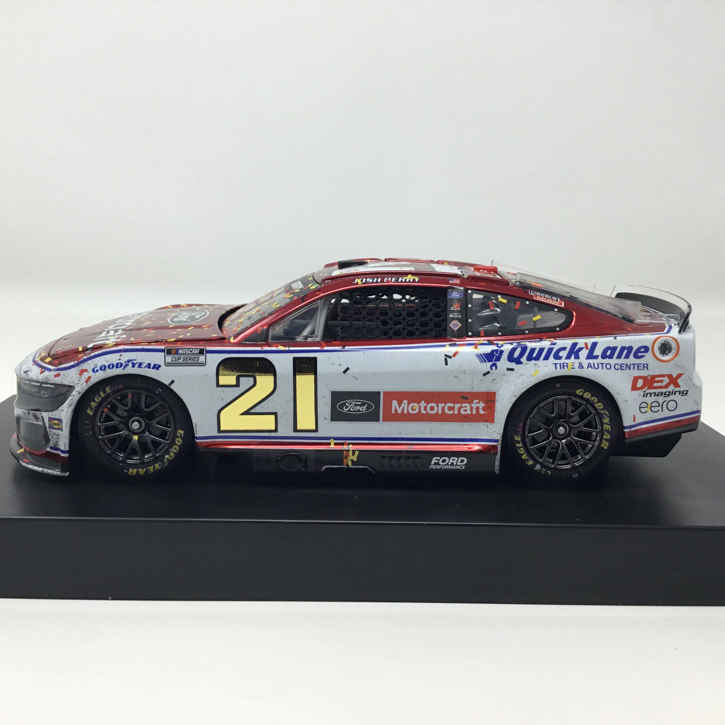 Josh Berry 2025 Motorcraft Las Vegas Race Win Foil Number Color Chrome 1:24 Diecast - Image 2