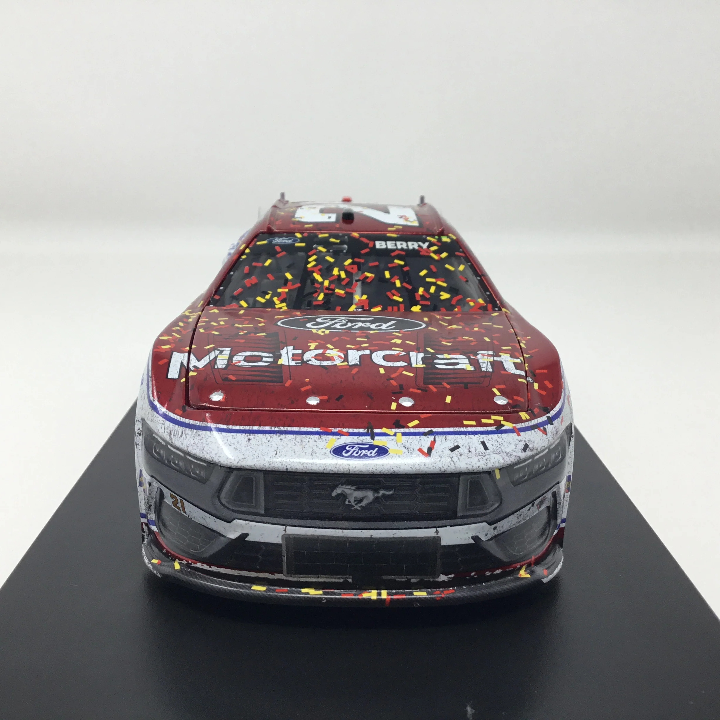 Josh Berry 2025 Motorcraft Las Vegas Race Win Foil Number Color Chrome 1:24 Diecast - Image 3