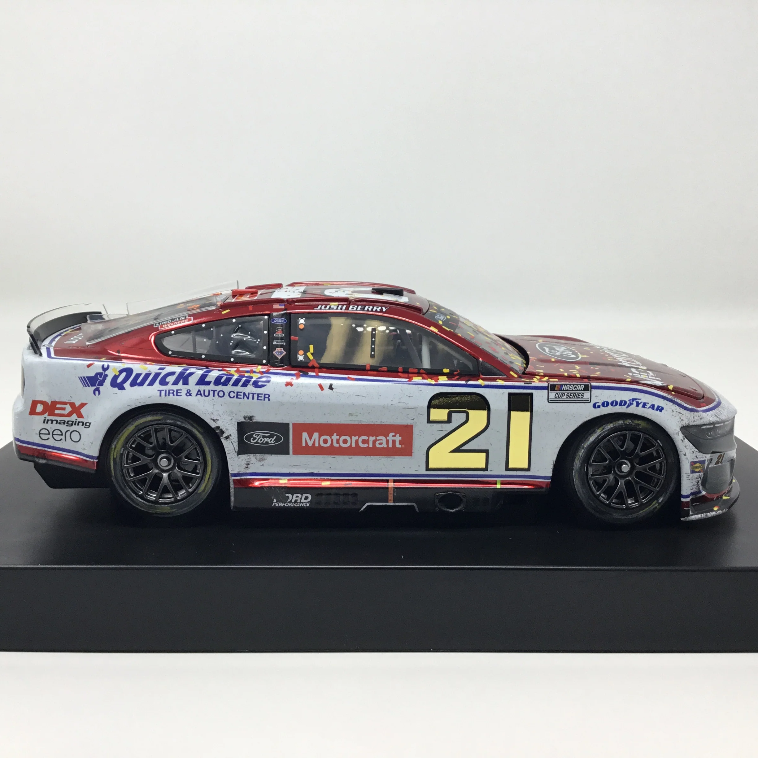Josh Berry 2025 Motorcraft Las Vegas Race Win Foil Number Color Chrome 1:24 Diecast - Image 4