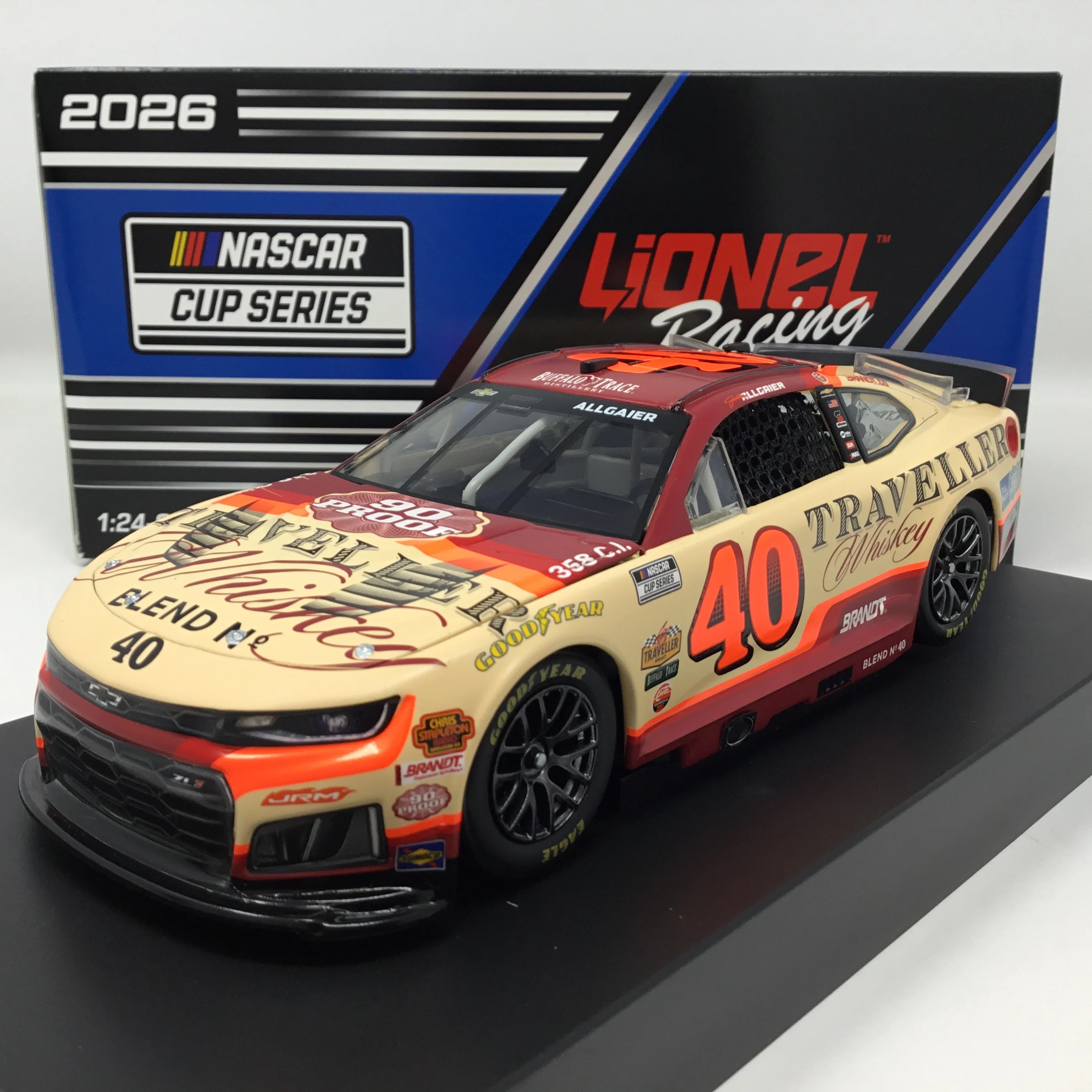 Justin Allgaier 2026 Traveller Whiskey 1:24 Diecast