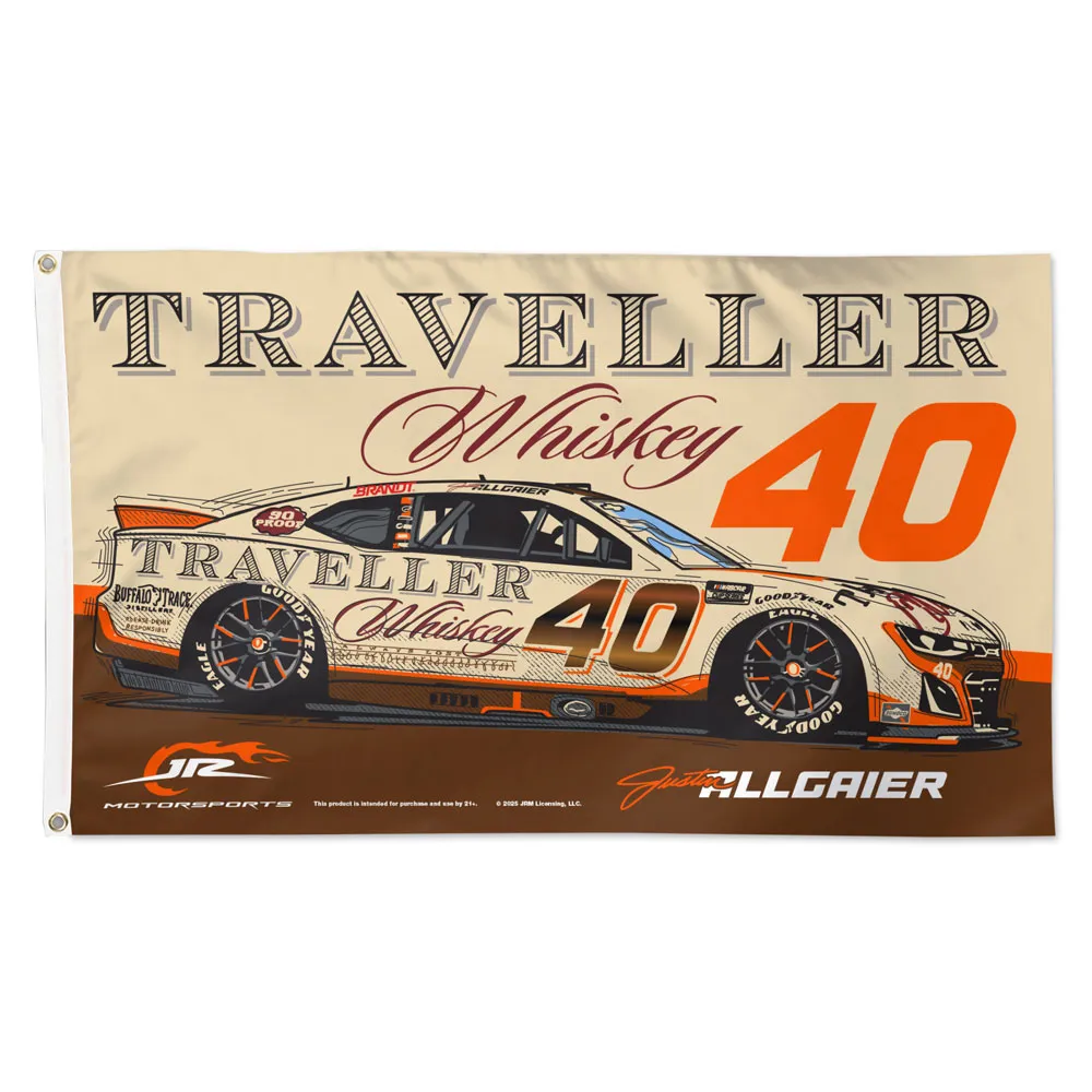 Justin Allgaier Traveller Whiskey Deluxe 3x5 Flag