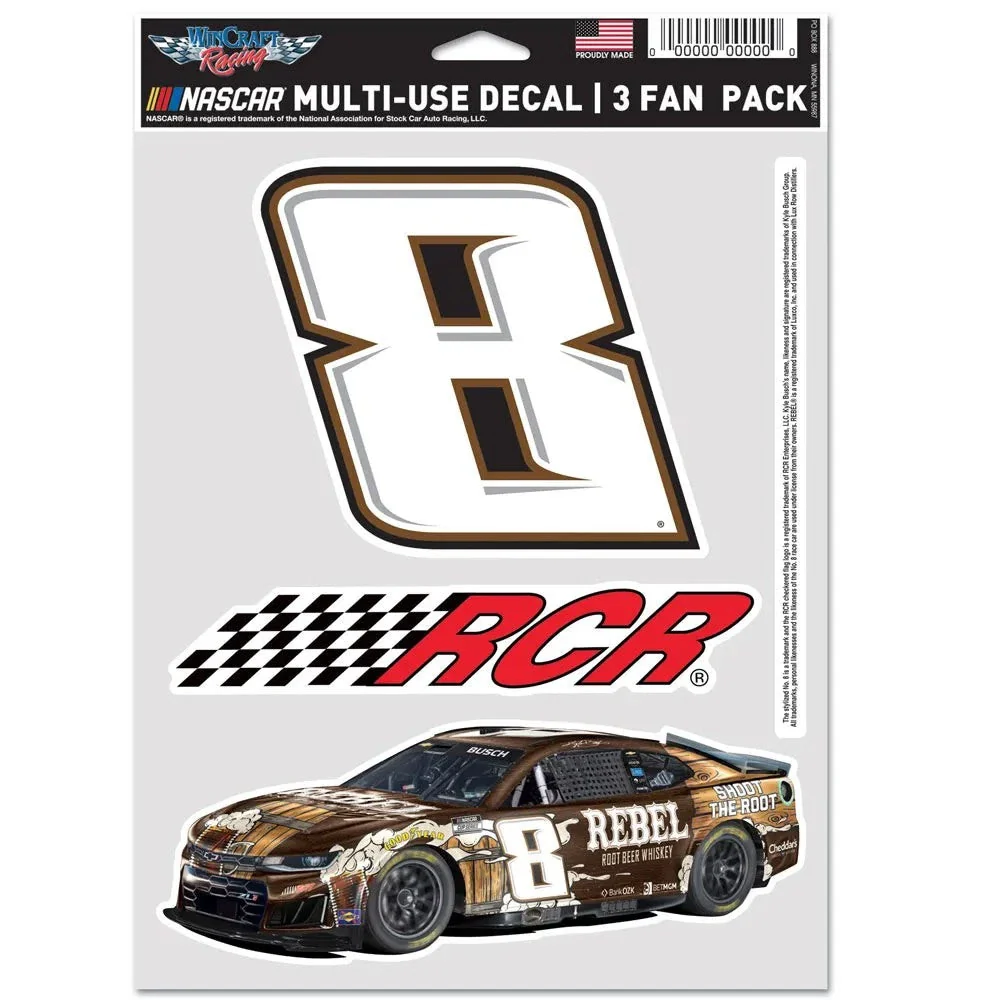 Kyle Busch Rebel Root Beer Whiskey / RCR 3 Decal Pack
