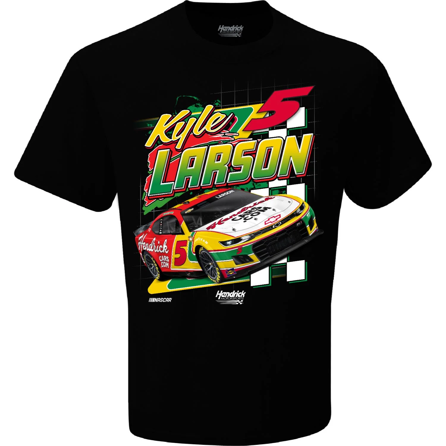 Kyle Larson 2024 HendrickCars.com Darlington Throwback T-shirt - Image 2