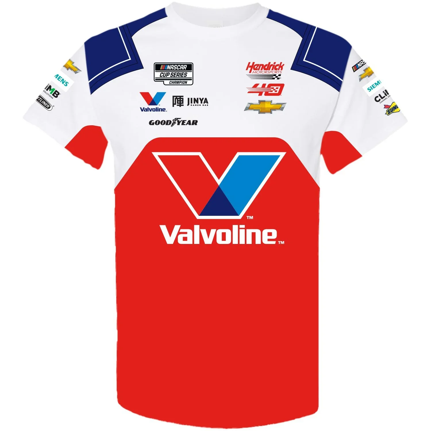 Kyle Larson 2024 Valvoline Sublimated Uniform Pit Crew T-Shirt - Image 2